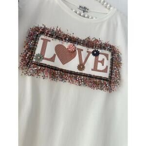 Why dress blouse Sz XL Valentine’s Day wear LOVE